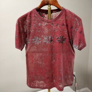 KILL CITY 100% COTTON SHEER RED/GREY PRINT SHORT SLEEVE T-SHIRT MEN SIZE XL